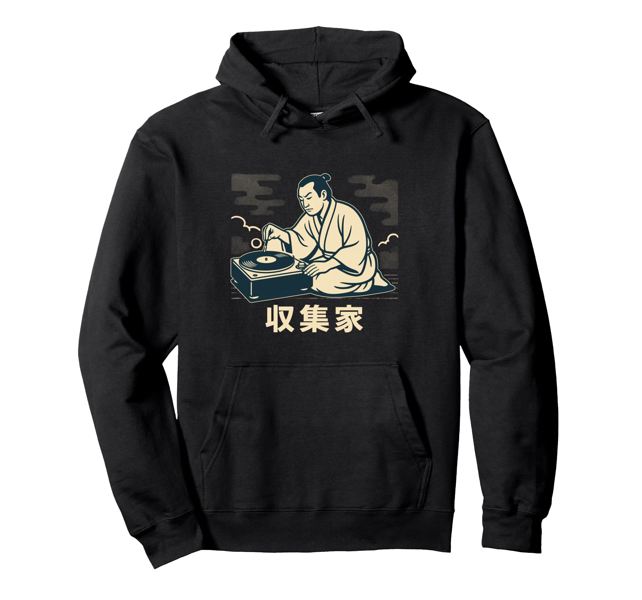 Samurai Vinyl Collector Record Hoodie - Fun Novelty Design Men Women - T-Shirt, Sweatshirt, Hoodie
