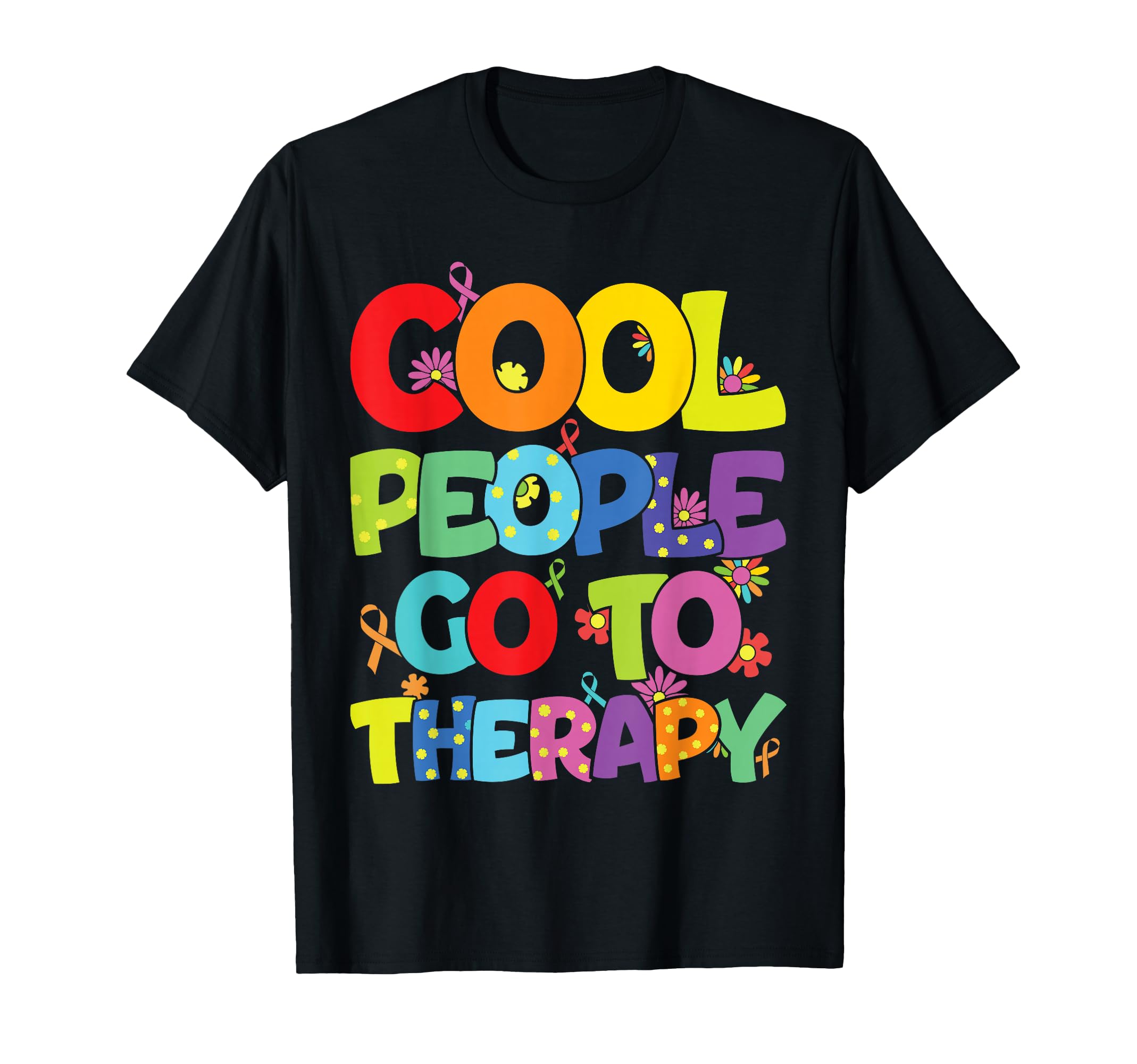 People Go To Therapy Groovy T-Shirt - Casual Everyday Wear Men Women - T-Shirt, Sweatshirt, Hoodie