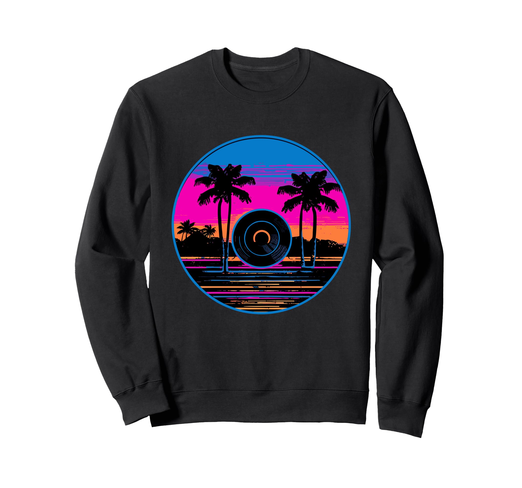 Vinyl Record Vaporwave Turntable Sweatshirt - Aesthetic Graphic Men Women - T-Shirt, Sweatshirt, Hoodie