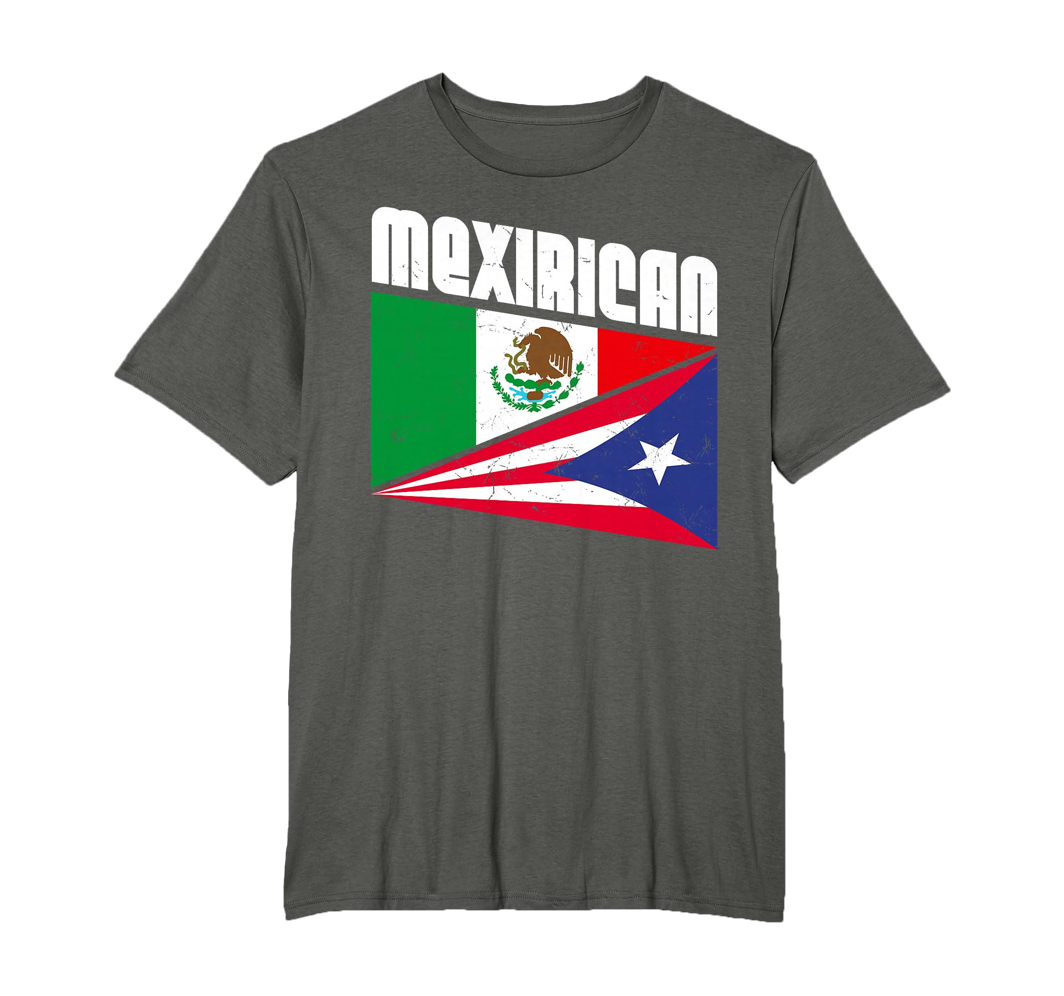 Mexirican Puerto Rican Flag Gift Cinco T-Shirt - Custom Art Print Unisex - T-Shirt, Sweatshirt, Hoodie