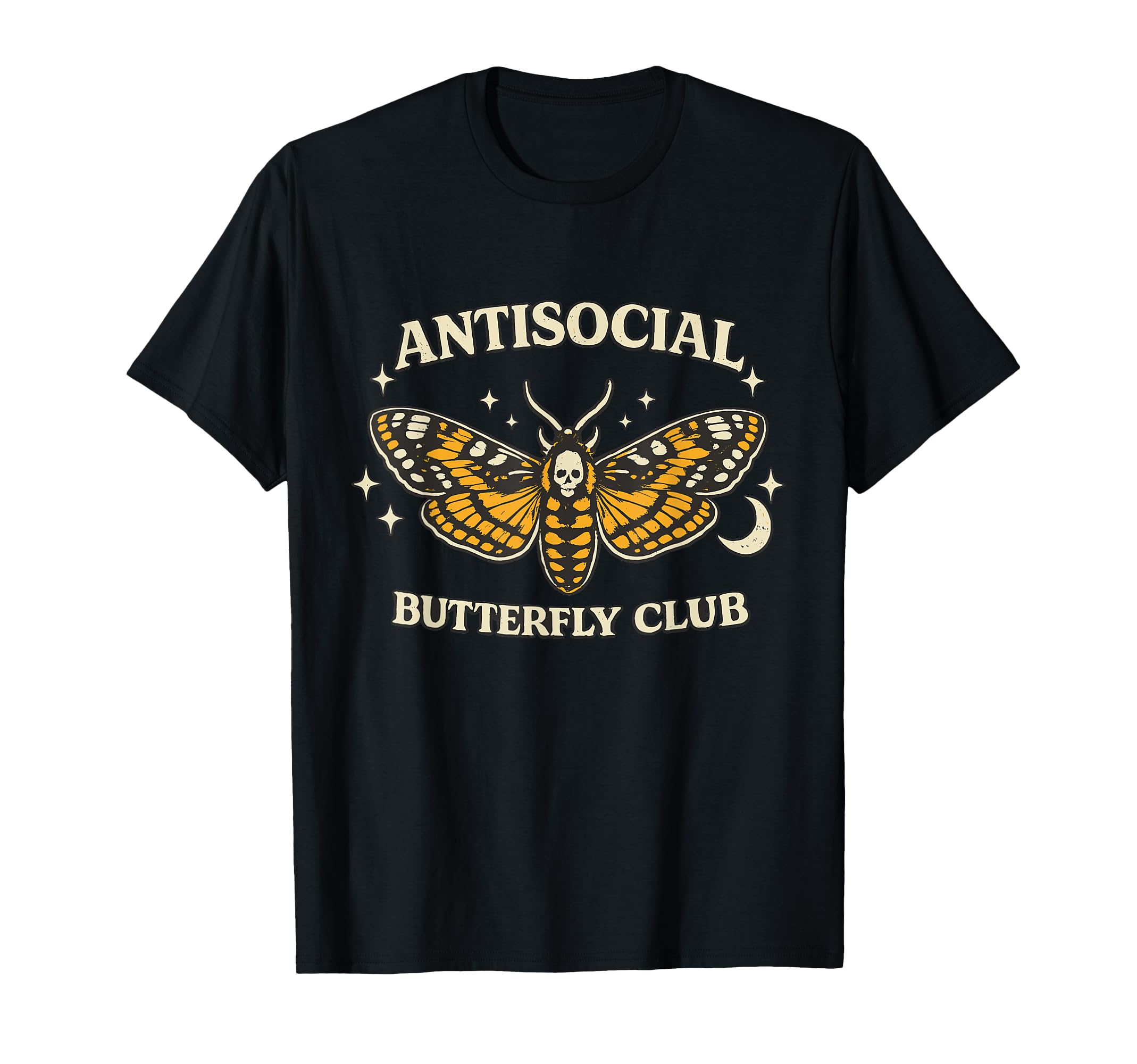 Antisocial Butterfly Club Moth T-Shirt - Fun Novelty Design Unisex - T-Shirt, Sweatshirt, Hoodie