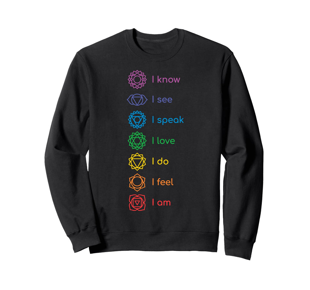 Chakras Yoga Meditation Zen Om Sweatshirt - Casual Everyday Wear Men Women - T-Shirt, Sweatshirt, Hoodie