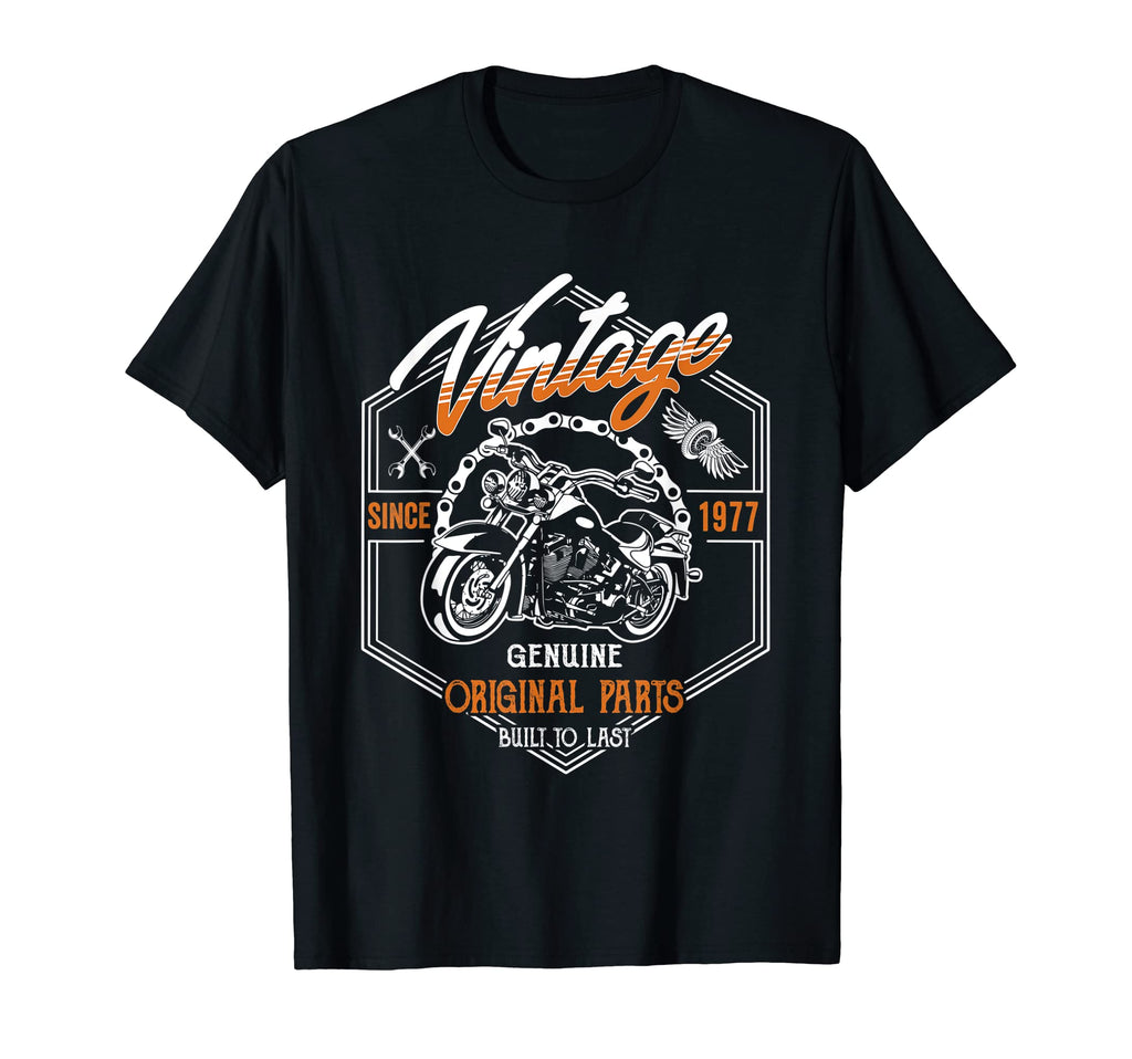 Birthday 1977 Gift Motorcycle 46 Years T-Shirt - Trendy Graphic Unisex - T-Shirt, Sweatshirt, Hoodie