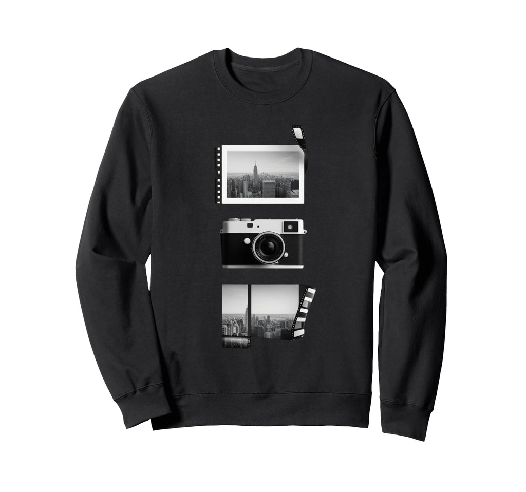 New York City Camera Film Strip Sweatshirt - Custom Art Print Men Women - T-Shirt, Sweatshirt, Hoodie