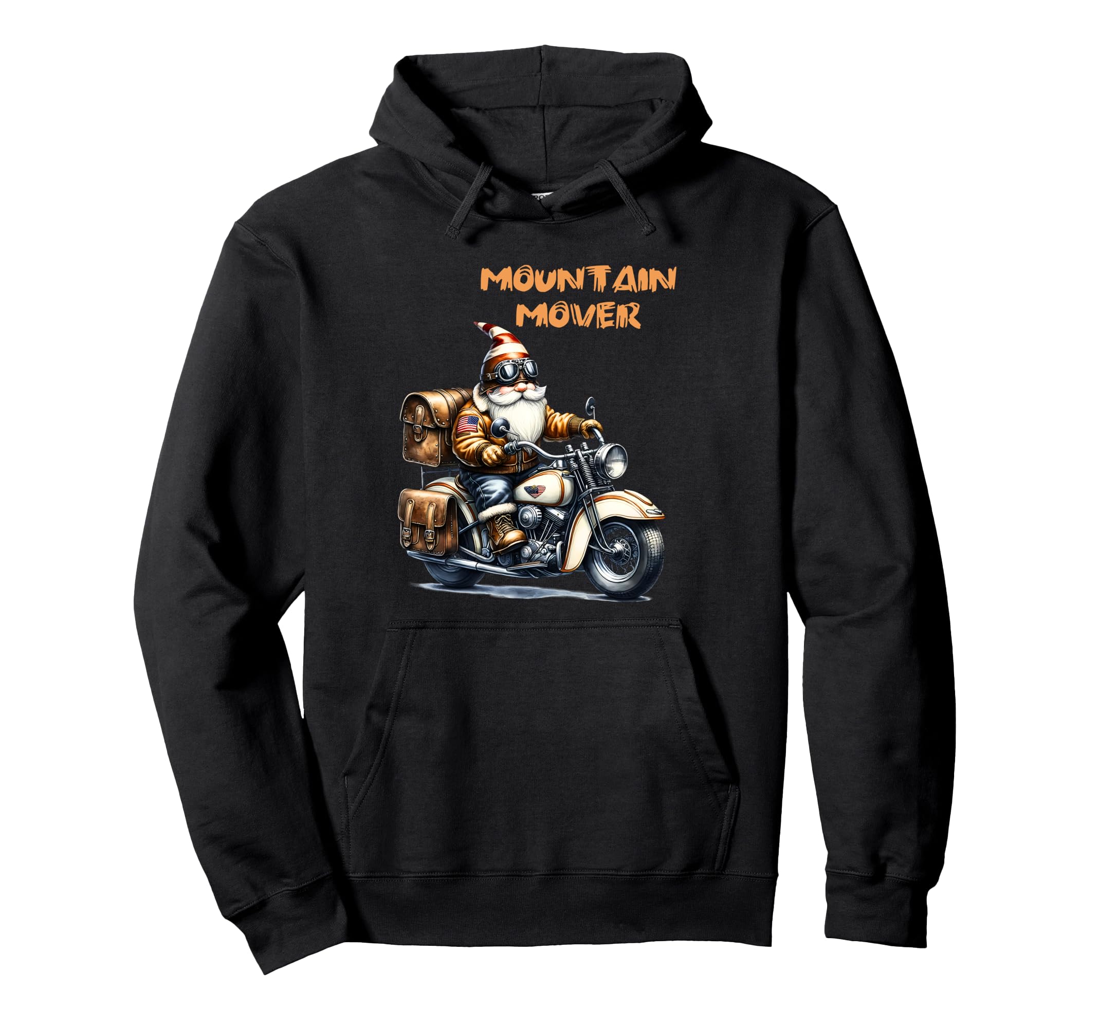 American Patriotic Biker Gnomes Hoodie - Novelty Apparel for Adults - T-Shirt, Sweatshirt, Hoodie