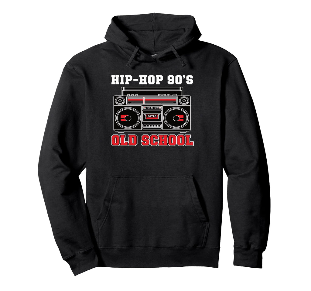 Hip Hop 90S Old School Vinyl Hoodie - Fun Novelty Design for Adults - T-Shirt, Sweatshirt, Hoodie