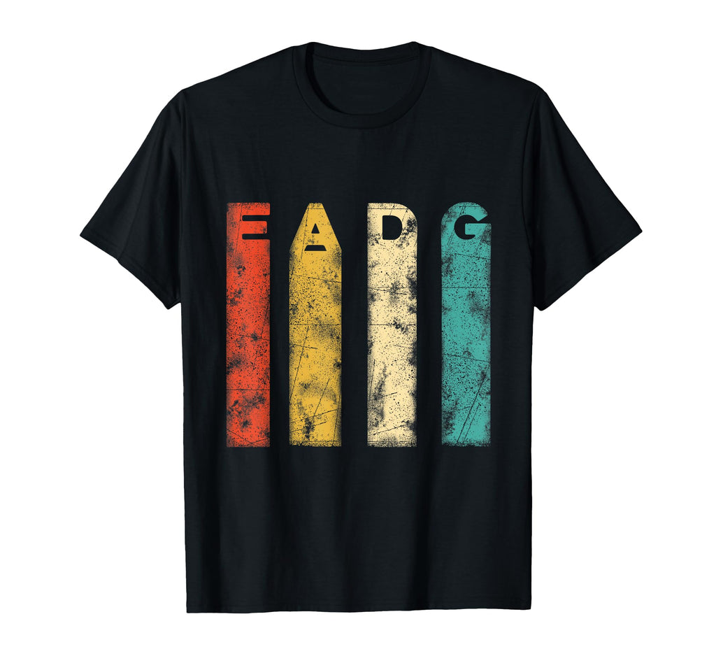 Eadg Bass Guitar Strings Typography T-Shirt - Minimalist Print for Adults - T-Shirt, Sweatshirt, Hoodie