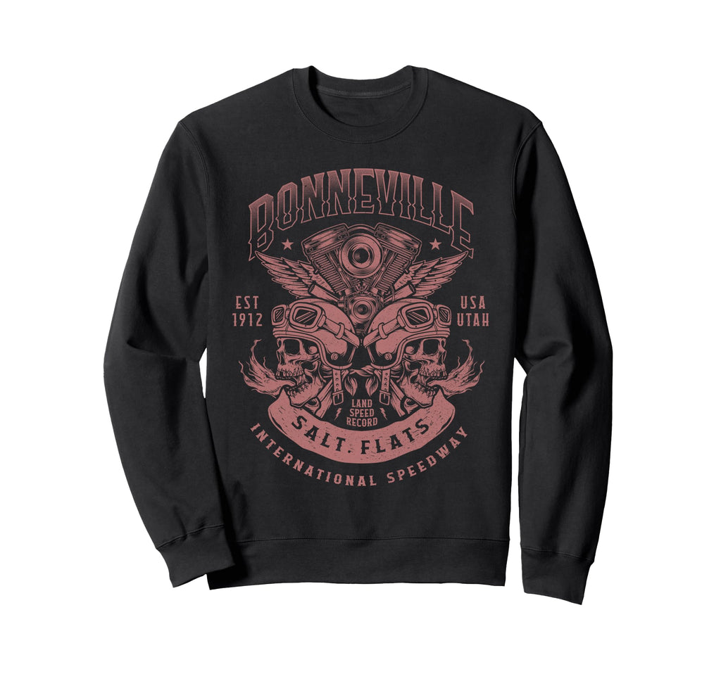 Bonneville Salt Flats Motorcycle Sweatshirt - Unique Graphic for Adults - T-Shirt, Sweatshirt, Hoodie