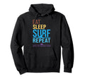 Eat Sleep Surf Repeat Sunset Colors Hoodie - Novelty Apparel Men Women - T-Shirt, Sweatshirt, Hoodie