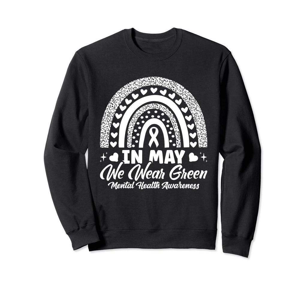 May We Wear Green Leopard Rainbow Sweatshirt - Unique Graphic for Adults - T-Shirt, Sweatshirt, Hoodie