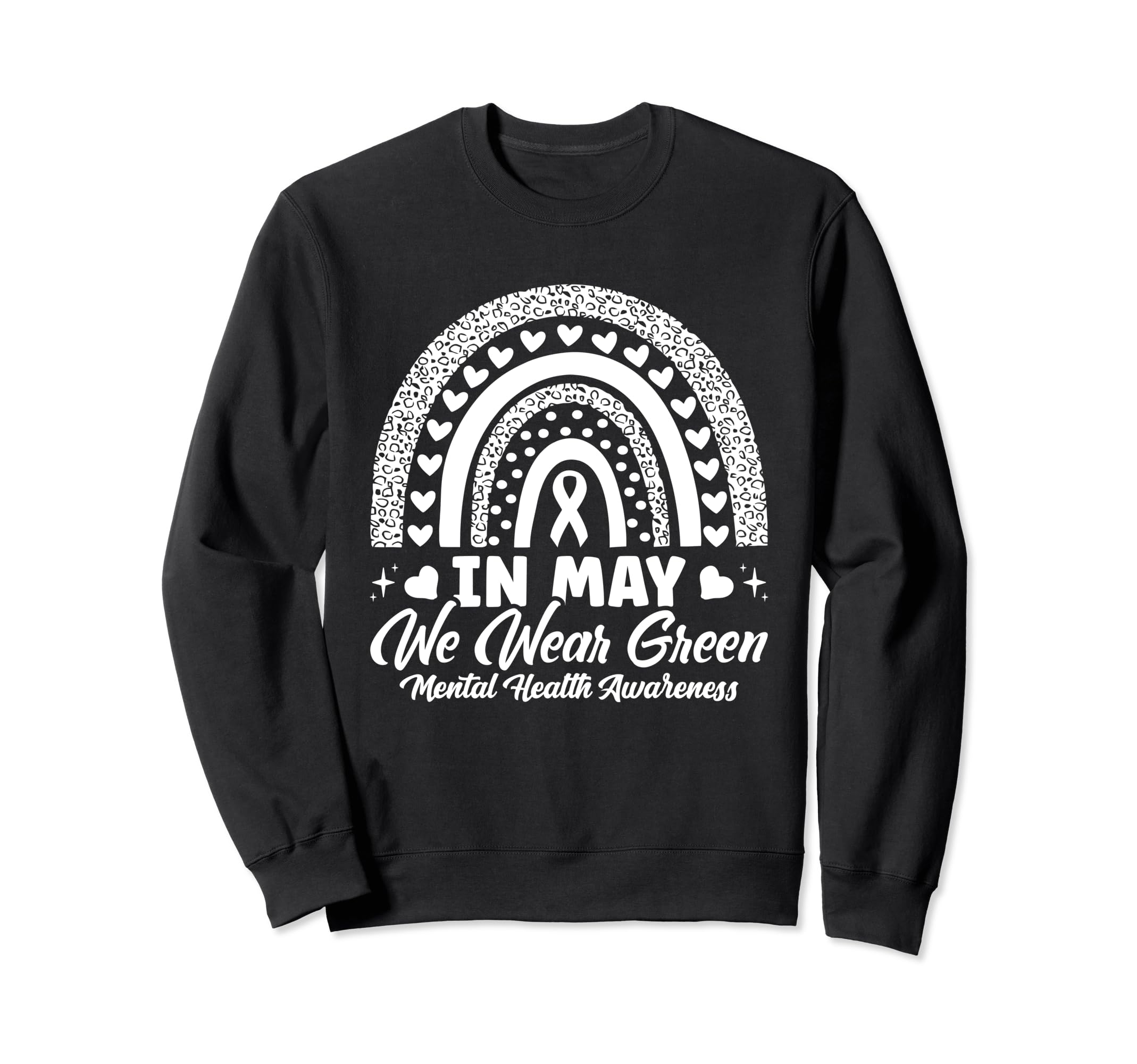 May We Wear Green Leopard Rainbow Sweatshirt - Unique Graphic for Adults - T-Shirt, Sweatshirt, Hoodie