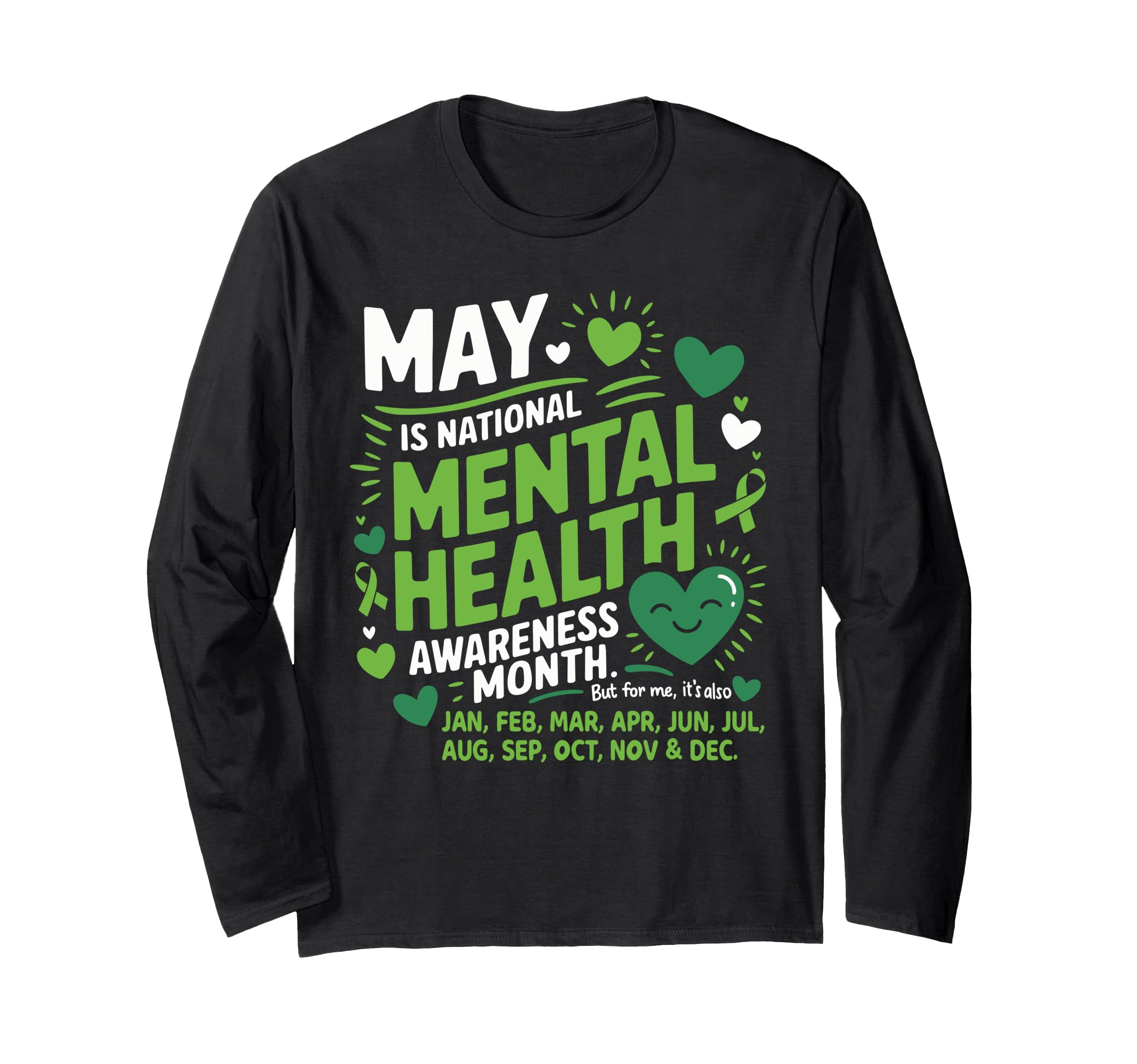 May Is National Mental Health T-Shirt - Minimalist Print Men Women - T-Shirt, Sweatshirt, Hoodie