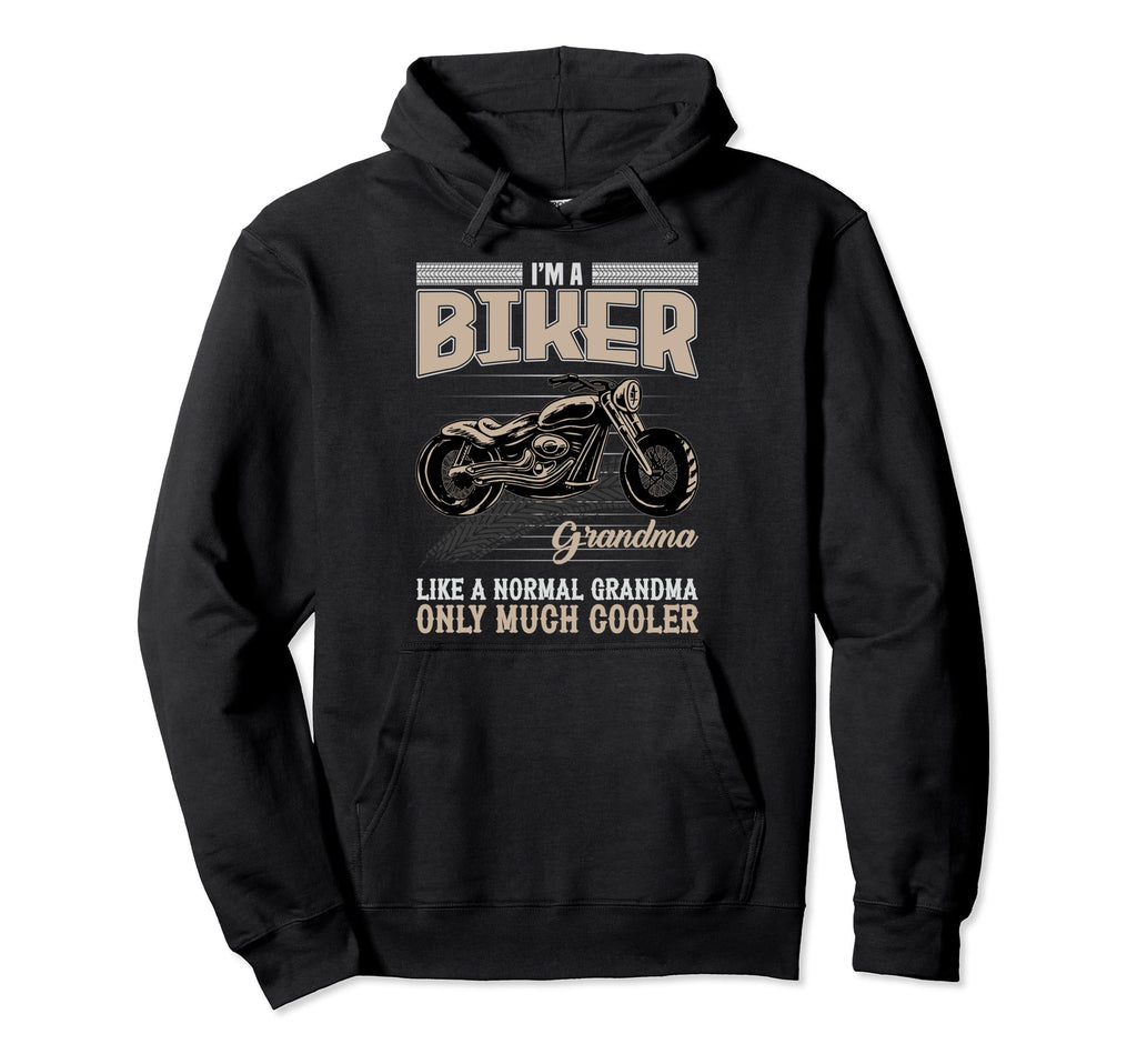 Biker Grandma Funny Biker Motorcycle Hoodie - Unique Graphic Men Women - T-Shirt, Sweatshirt, Hoodie
