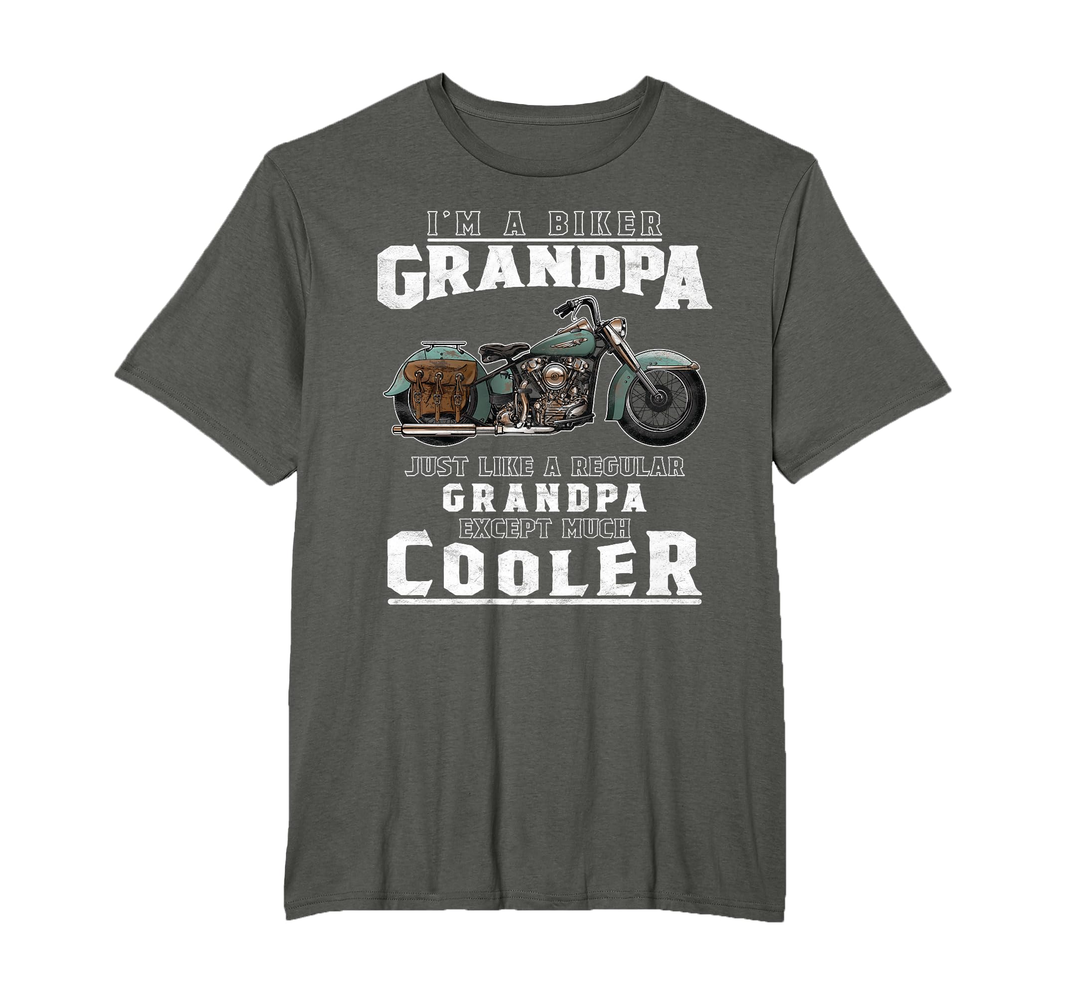 Best Grandpa Biker Motorcycle T-Shirt - Custom Art Print Men Women - T-Shirt, Sweatshirt, Hoodie