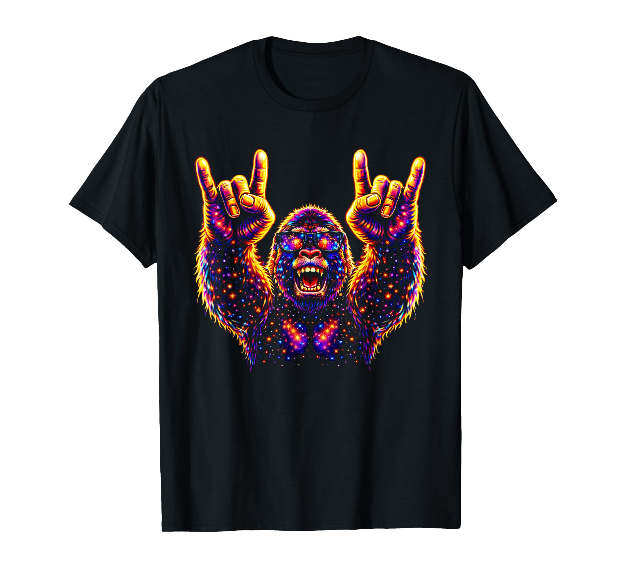 Galaxy Gorilla Sunglasses 80S 90S T-Shirt - Casual Everyday Wear Unisex - T-Shirt, Sweatshirt, Hoodie