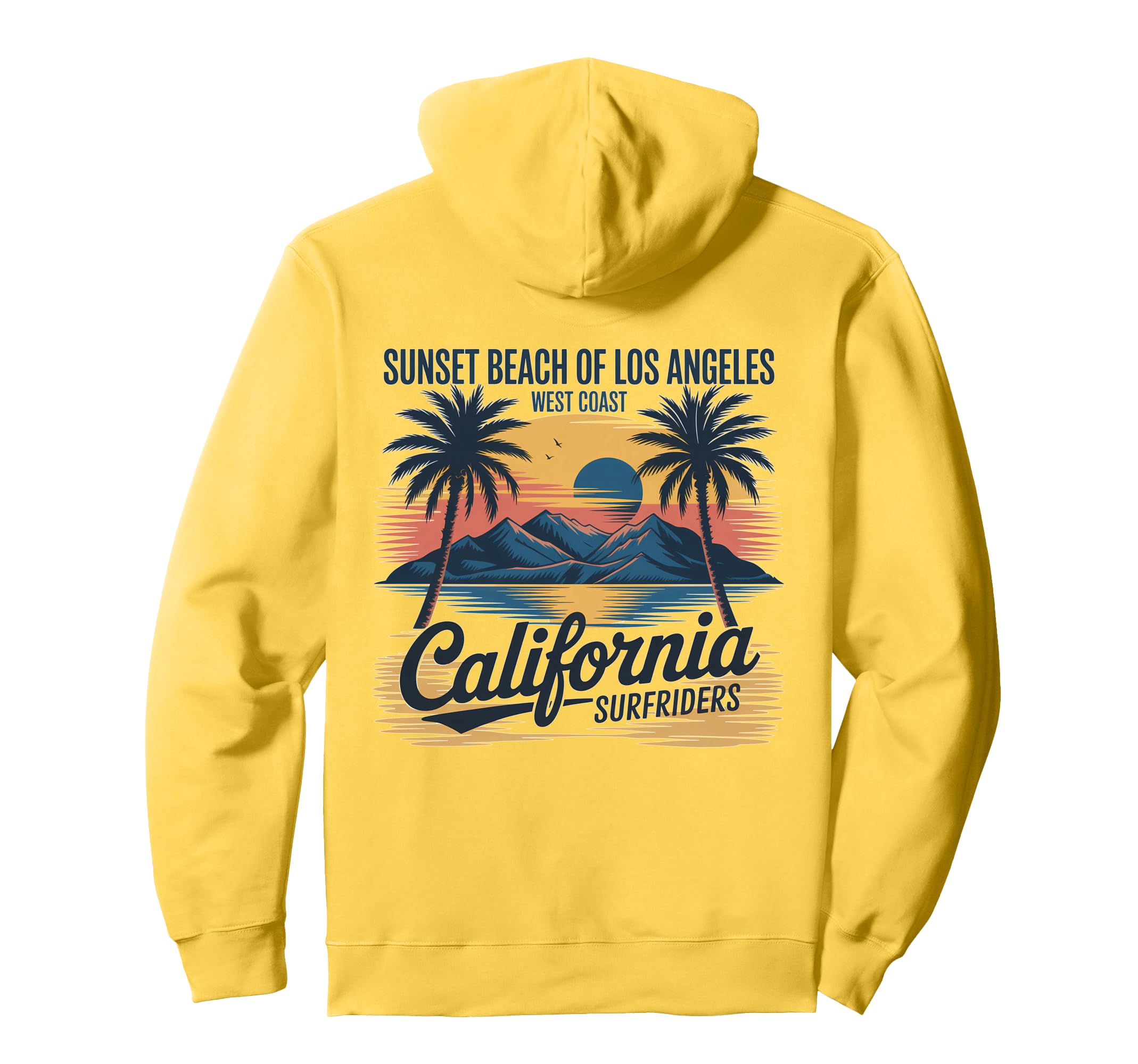 Vibes California Beach Ocean West Coast Hoodie - Custom Art Print Unisex - T-Shirt, Sweatshirt, Hoodie