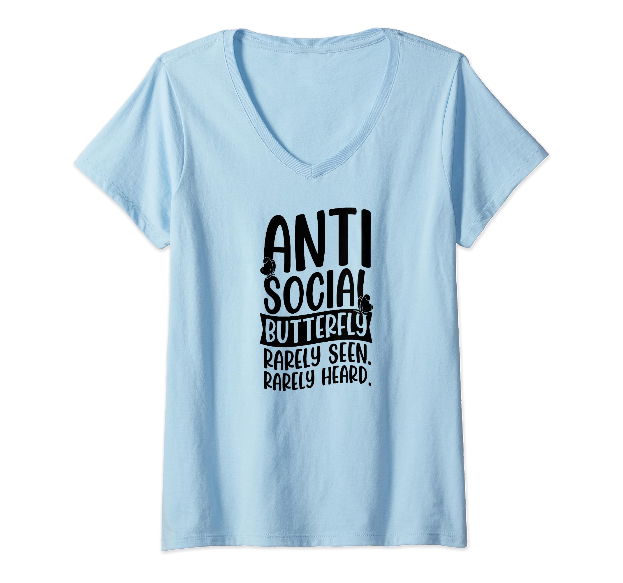 Womens Antisocial Butterfly Rarely T-Shirt - Custom Art Print Men Women - T-Shirt, Sweatshirt, Hoodie