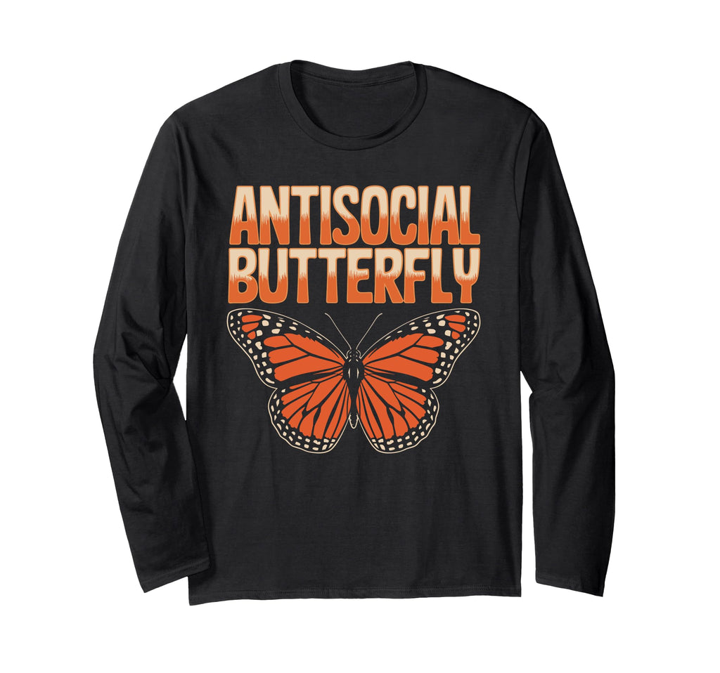 Antisocial Butterfly Funny Irony T-Shirt - Minimalist Print Unisex - T-Shirt, Sweatshirt, Hoodie