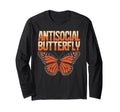 Antisocial Butterfly Funny Irony T-Shirt - Minimalist Print Unisex - T-Shirt, Sweatshirt, Hoodie
