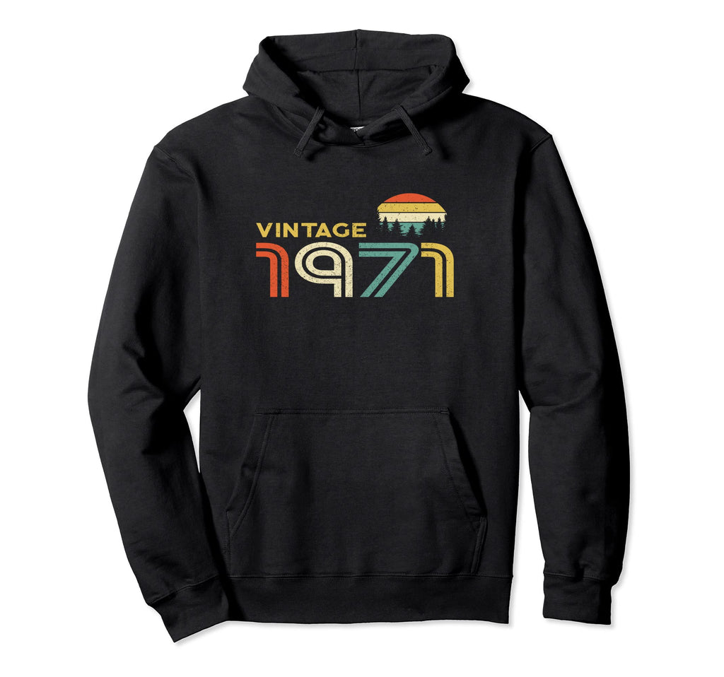 Born 1971 51St Birthday Sunset Womens Hoodie - Graphic Print for Adults - T-Shirt, Sweatshirt, Hoodie
