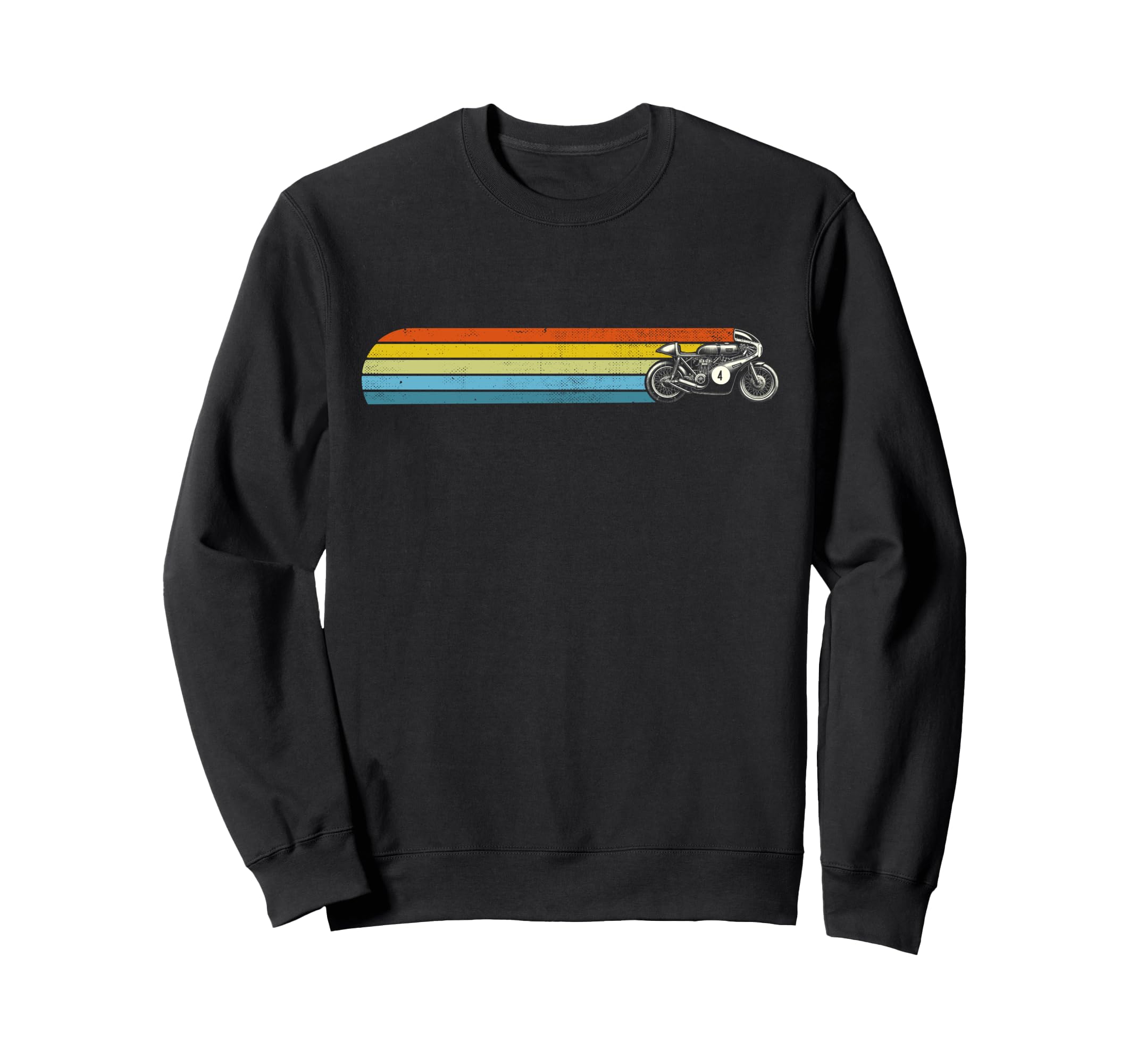 Motorbike Setting Sun Old School Sweatshirt - Minimalist Print Men Women - T-Shirt, Sweatshirt, Hoodie