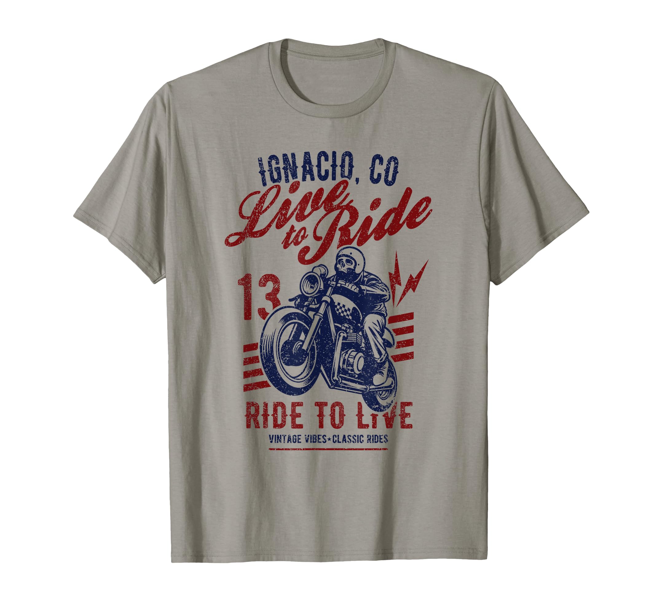 Ignacio Colorado Motorcycle Skull T-Shirt - Fun Novelty Design Men Women - T-Shirt, Sweatshirt, Hoodie