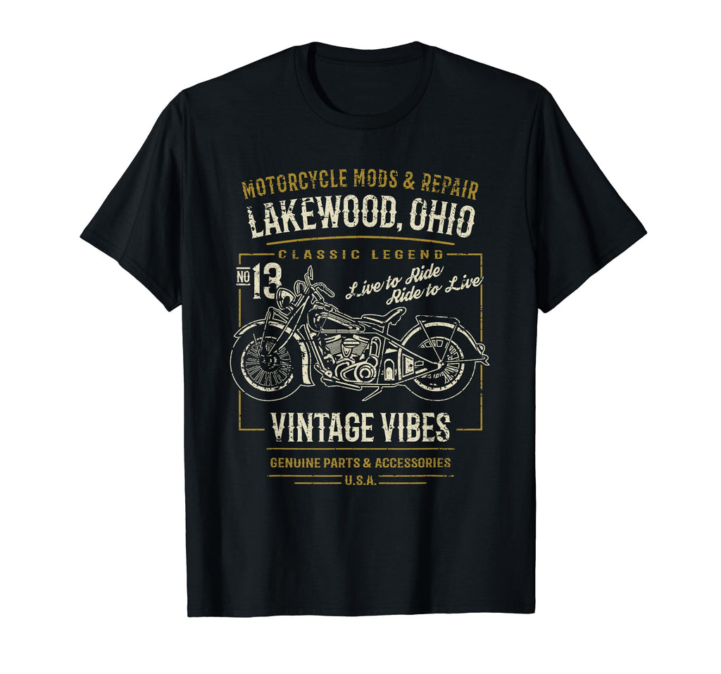 Lakewood Oh Usa Distressed T-Shirt - Fun Novelty Design Men Women - T-Shirt, Sweatshirt, Hoodie