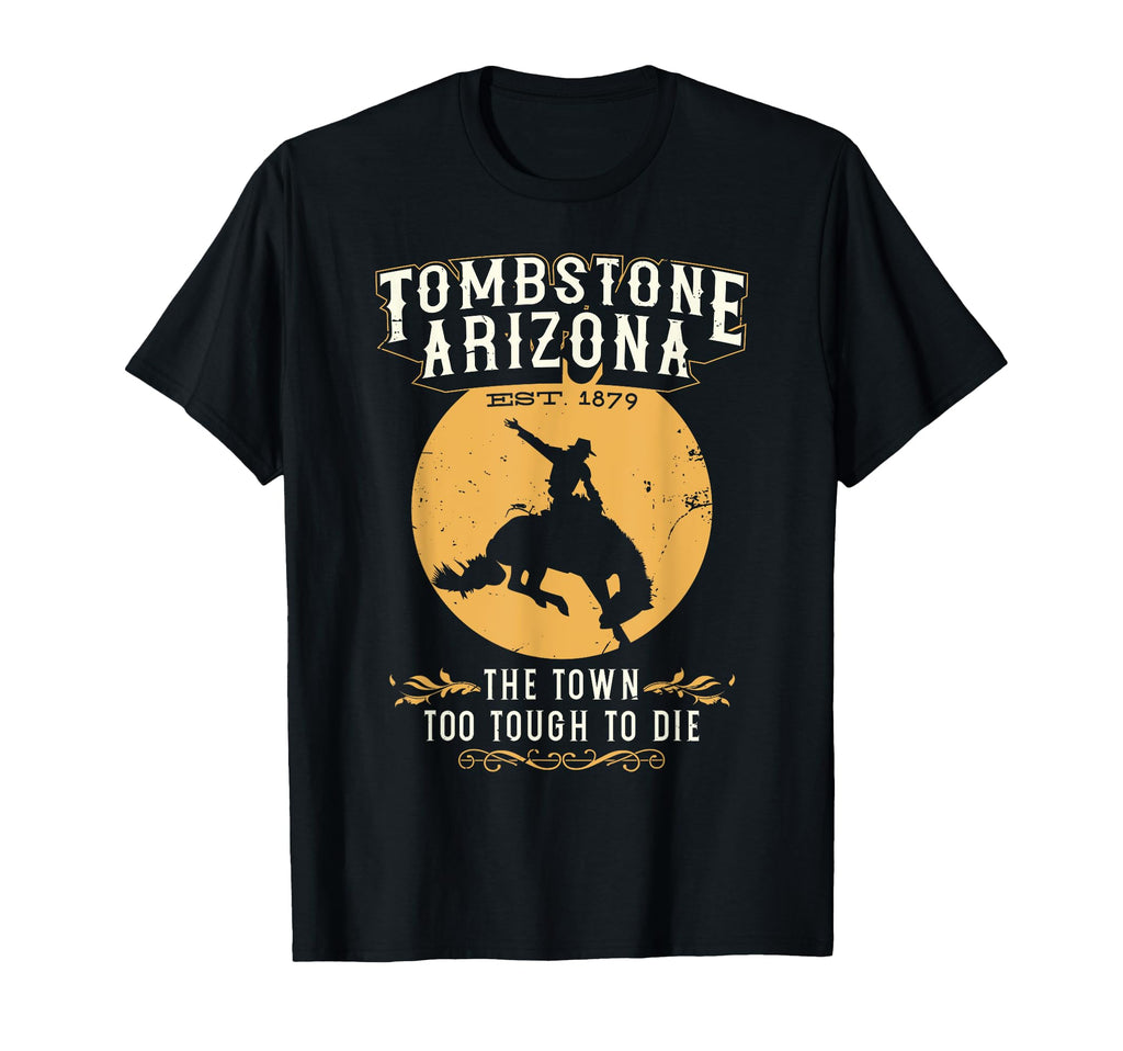 Tombstone Arizona Wild West Horse Sunset T-Shirt - Graphic Print Unisex - T-Shirt, Sweatshirt, Hoodie