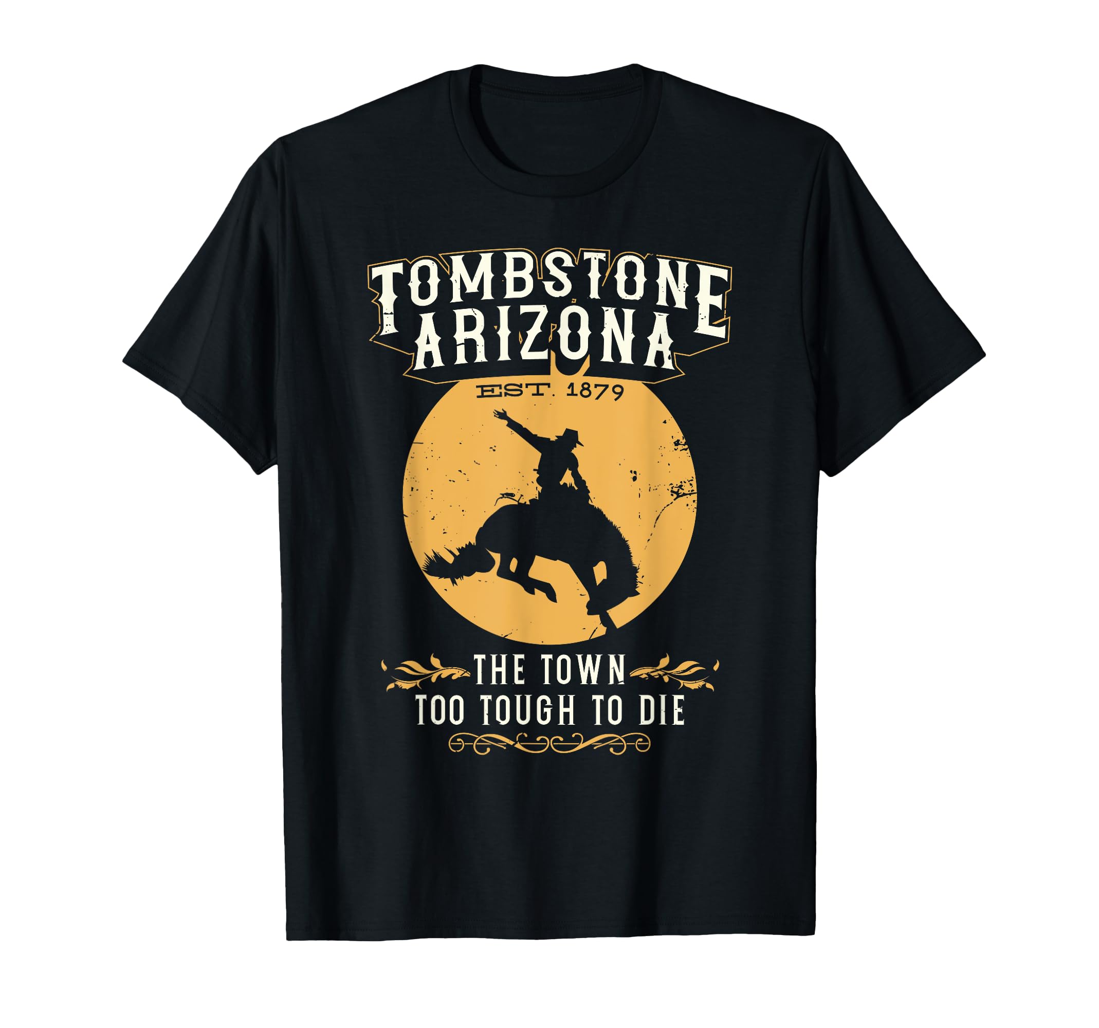 Tombstone Arizona Wild West Horse Sunset T-Shirt - Graphic Print Unisex - T-Shirt, Sweatshirt, Hoodie