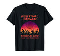 Festival Squad Sunset Disco Ball Vibes T-Shirt - Graphic Print Unisex - T-Shirt, Sweatshirt, Hoodie