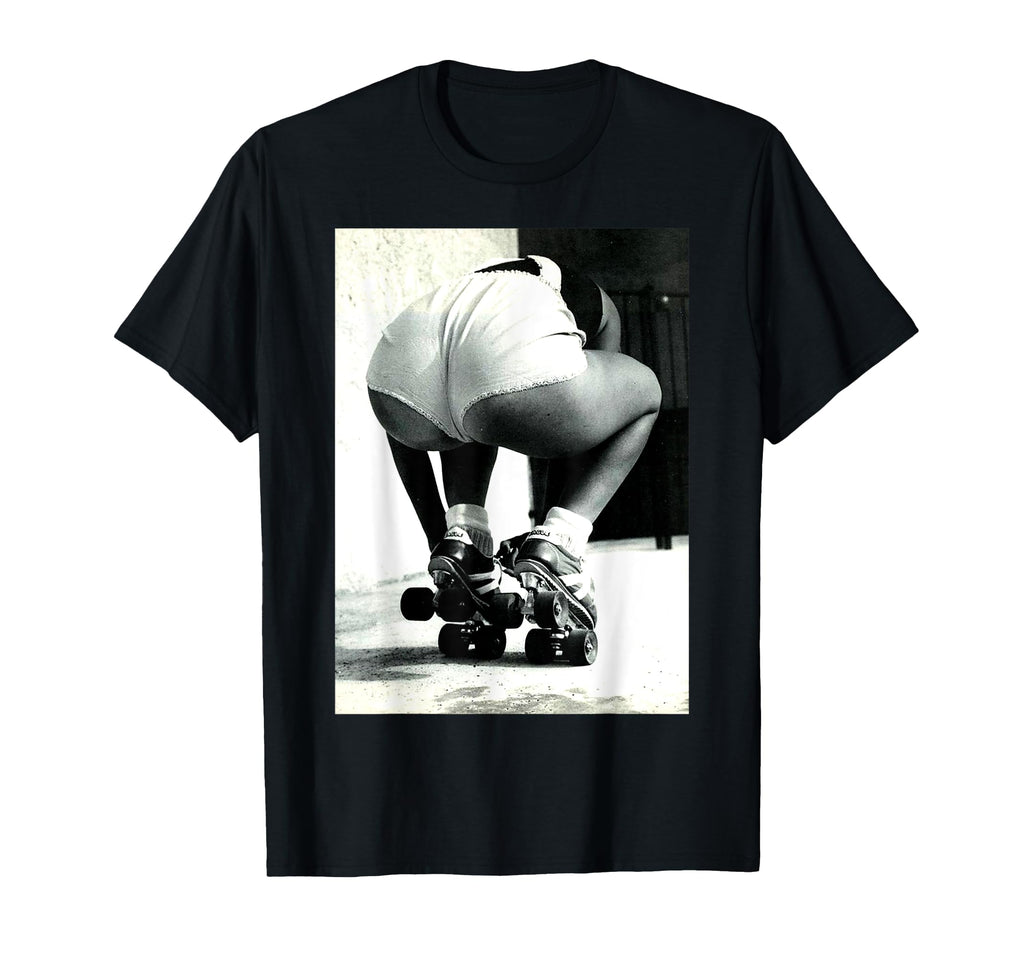 Athletic Pin Up 70S Roller Aesthetic T-Shirt - Minimalist Print for Adults - T-Shirt, Sweatshirt, Hoodie
