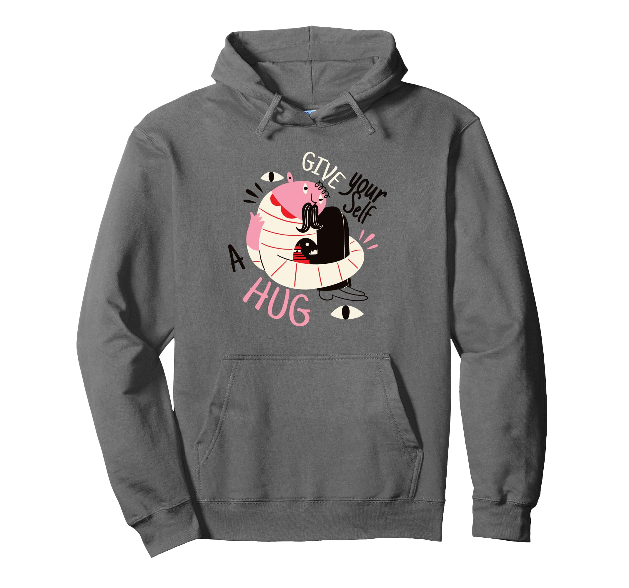 Give Yourself Hug Self Love Motivation Hoodie - Custom Art Print Unisex - T-Shirt, Sweatshirt, Hoodie