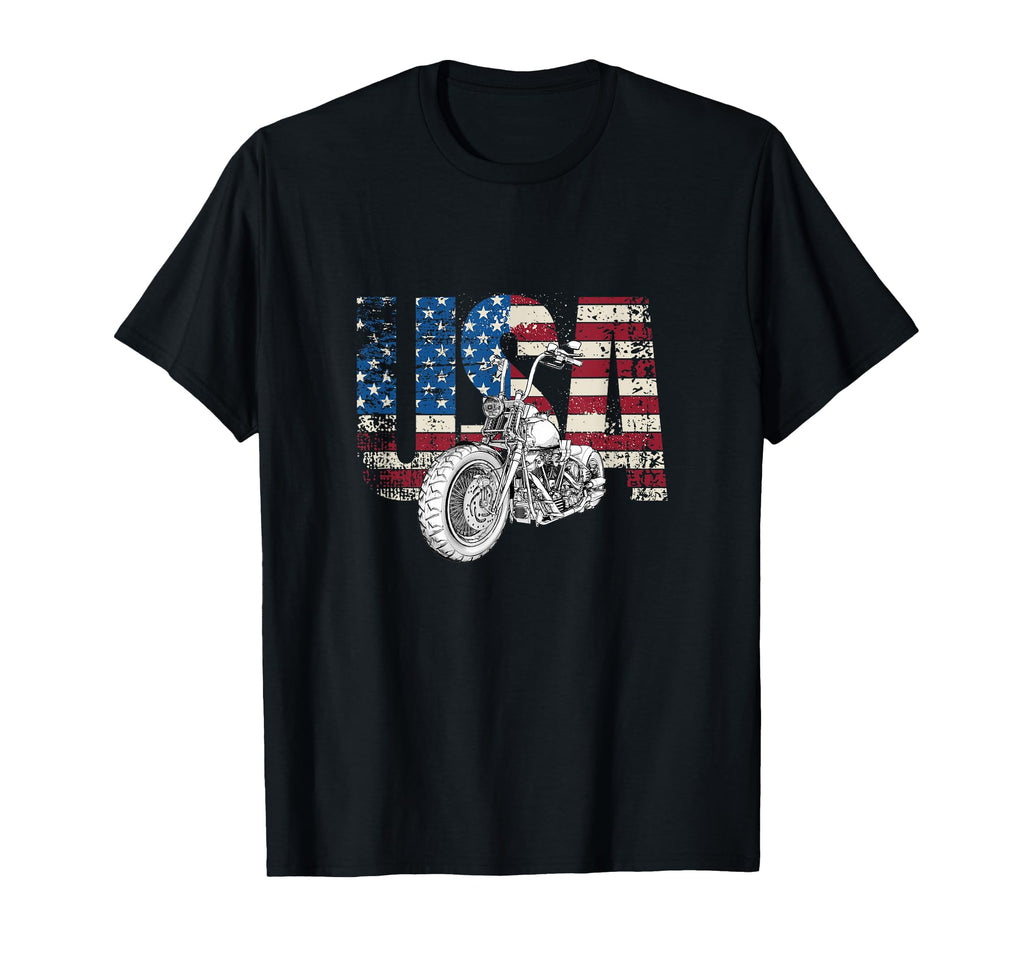Motorcycle Usa Motorcycle T-Shirt - Aesthetic Graphic for Adults - T-Shirt, Sweatshirt, Hoodie