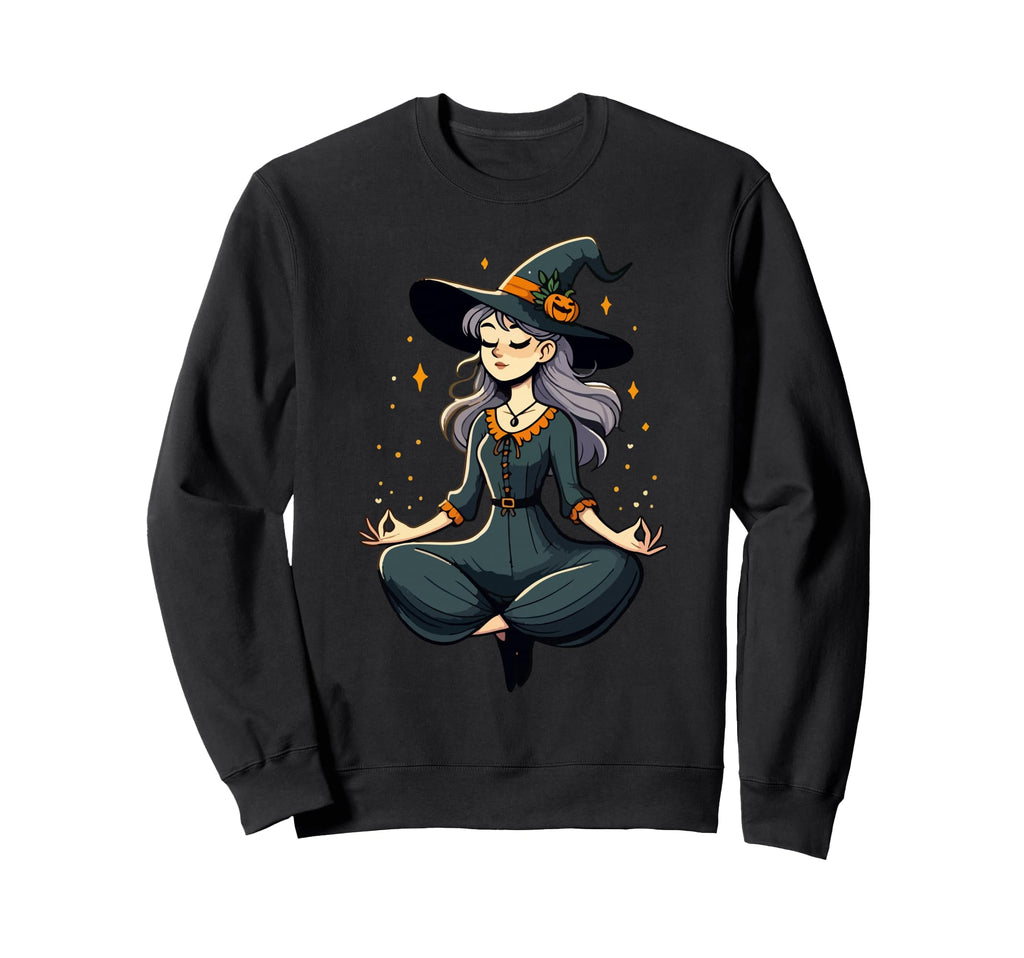 Meditation Witch Yoga Pose Relaxing Sweatshirt - Trendy Graphic for Adults - T-Shirt, Sweatshirt, Hoodie