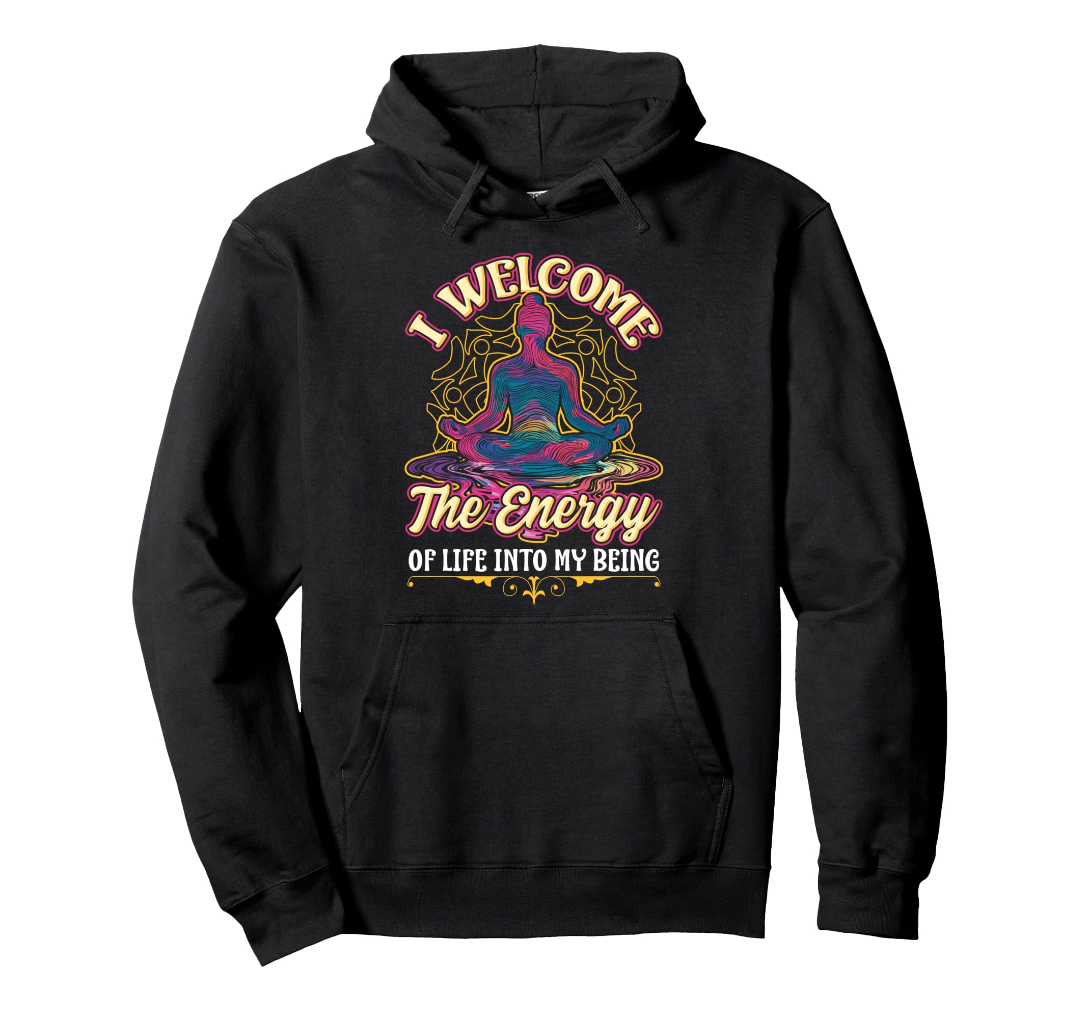 Meditation Chant Spiritual Energy Buddha Hoodie - Novelty Apparel Unisex - T-Shirt, Sweatshirt, Hoodie