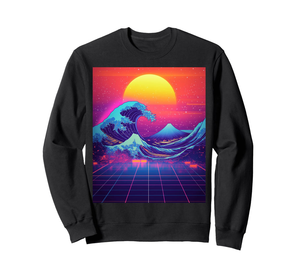 Synthwave Sunset Vaporwave Aesthetic Sweatshirt - Minimalist Print Unisex - T-Shirt, Sweatshirt, Hoodie