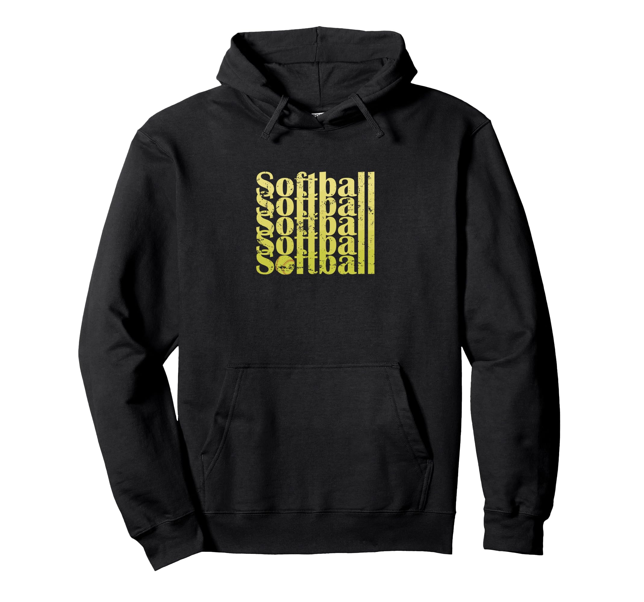 Softball Sports Typography Softball Hoodie - Fun Novelty Design Unisex - T-Shirt, Sweatshirt, Hoodie