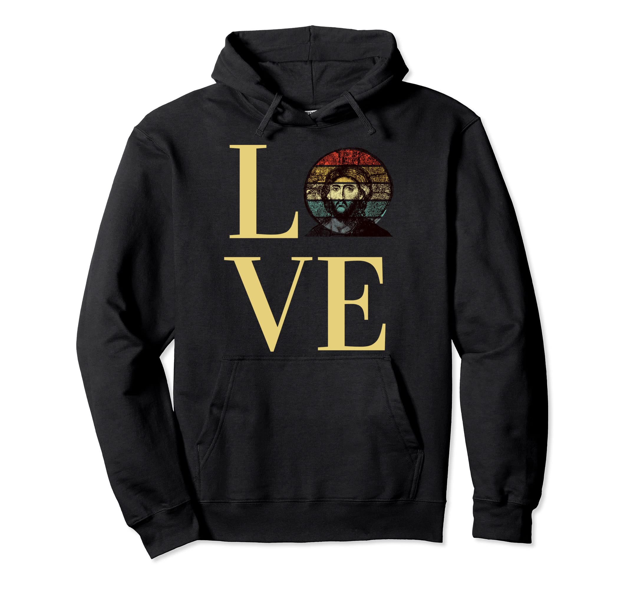 Jesus Christs Love Byzantine Faith Icon Hoodie - Fun Novelty Design Unisex - T-Shirt, Sweatshirt, Hoodie