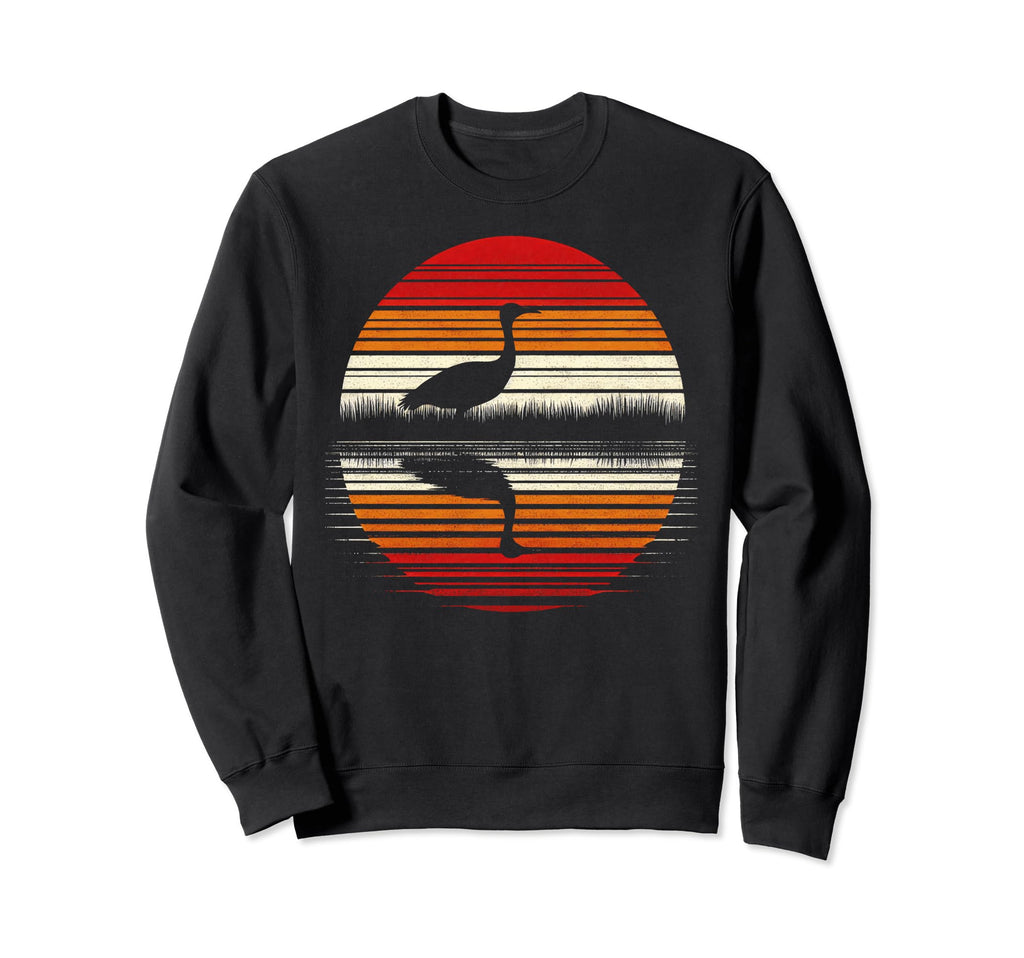 Bustard Bird Sunset Safari 70S Sweatshirt - Graphic Print for Adults - T-Shirt, Sweatshirt, Hoodie