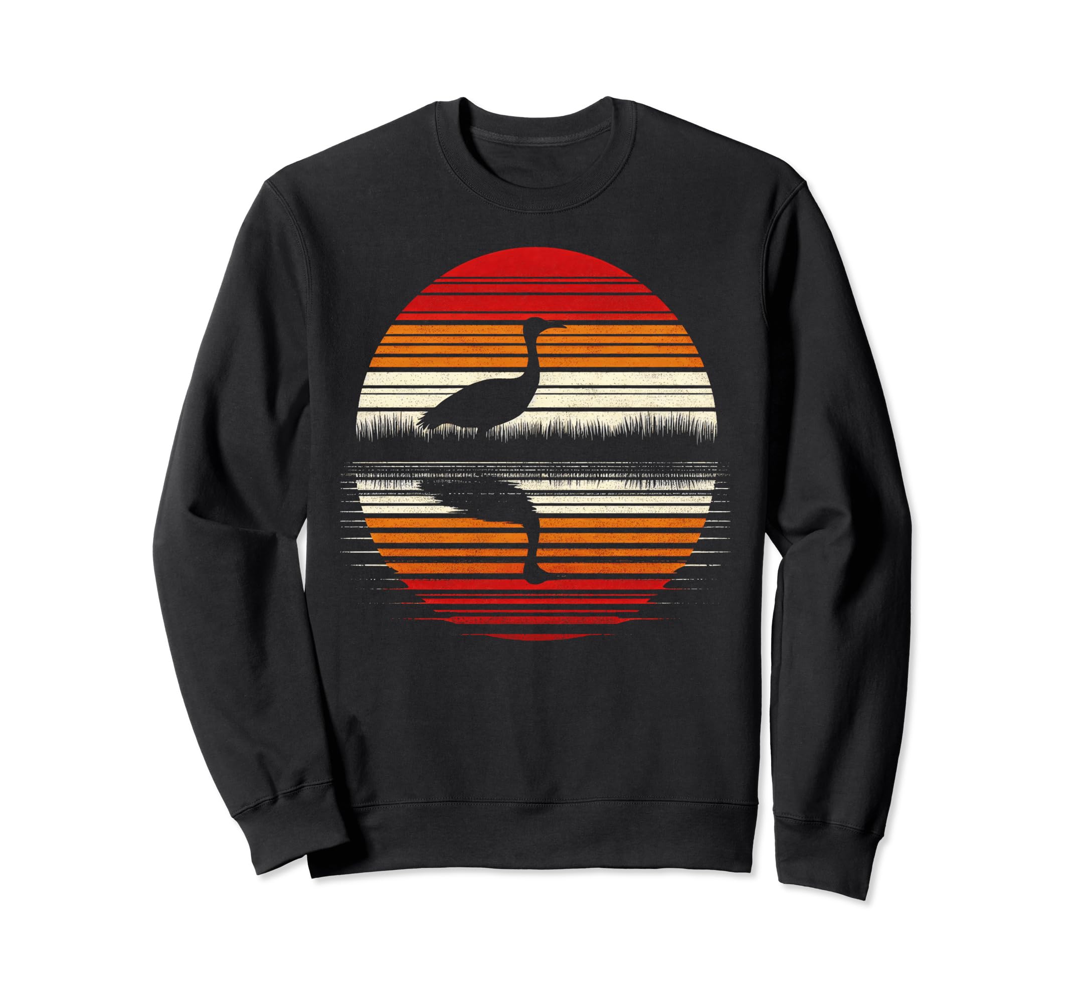 Bustard Bird Sunset Safari 70S Sweatshirt - Graphic Print for Adults - T-Shirt, Sweatshirt, Hoodie