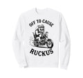 Off To Cause Ruckus Bulldog Sweatshirt - Trendy Graphic for Adults - T-Shirt, Sweatshirt, Hoodie