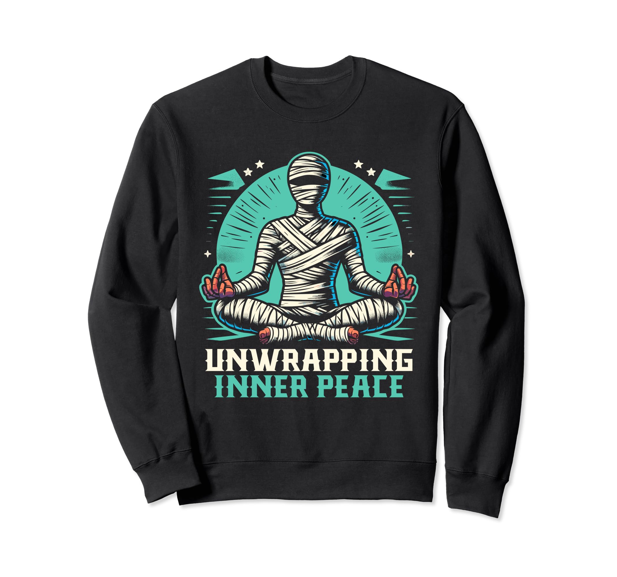 Ghost Monster Meditation Mindfulness Sweatshirt - Graphic Print Unisex - T-Shirt, Sweatshirt, Hoodie