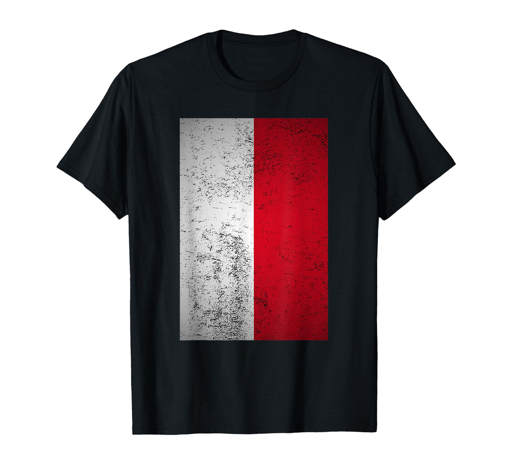 Grunge Monaco Flag Western Europe T-Shirt - Casual Everyday Wear Unisex - T-Shirt, Sweatshirt, Hoodie