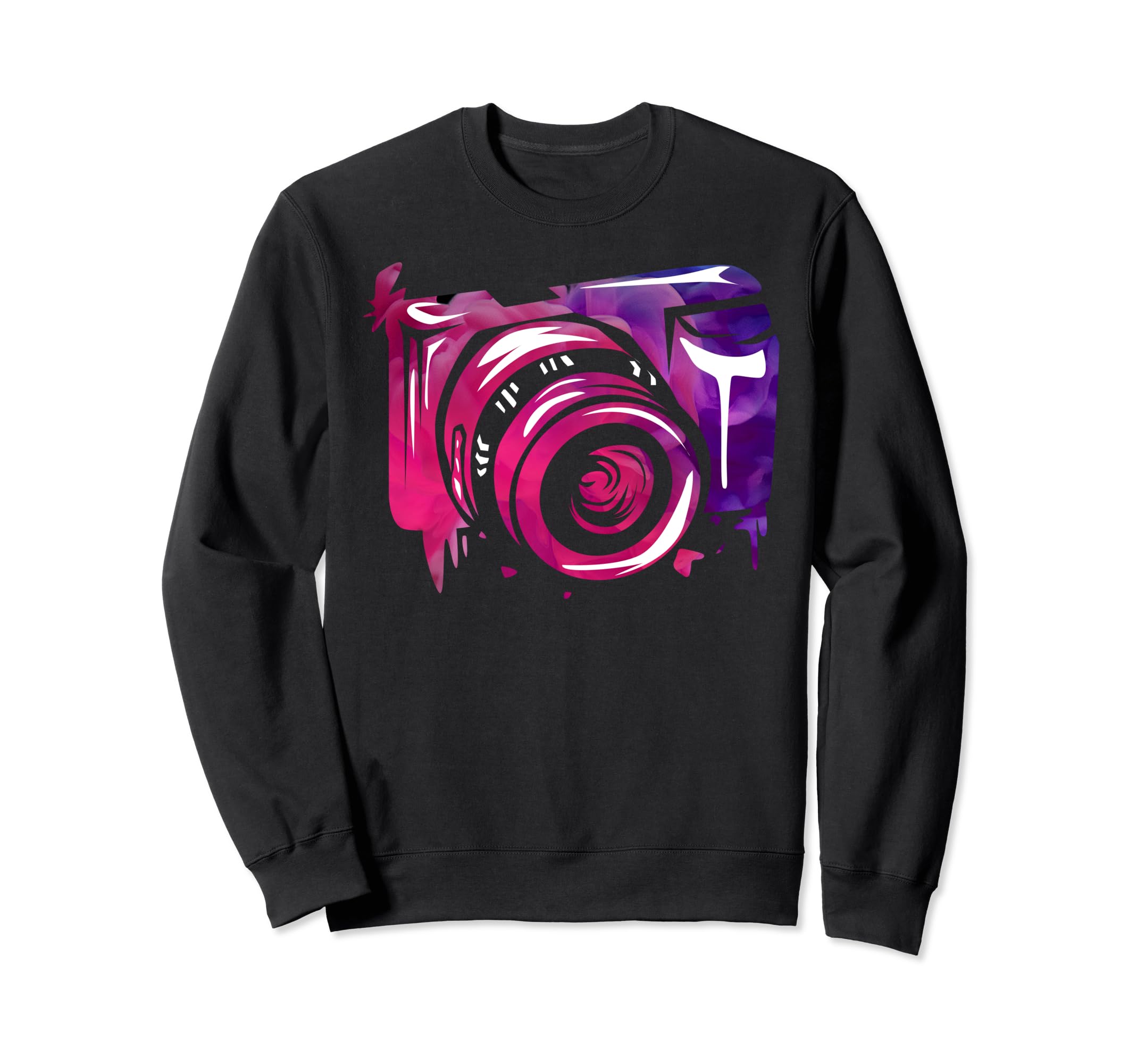 Watercolor Camera Photography Sweatshirt - Minimalist Print for Adults - T-Shirt, Sweatshirt, Hoodie