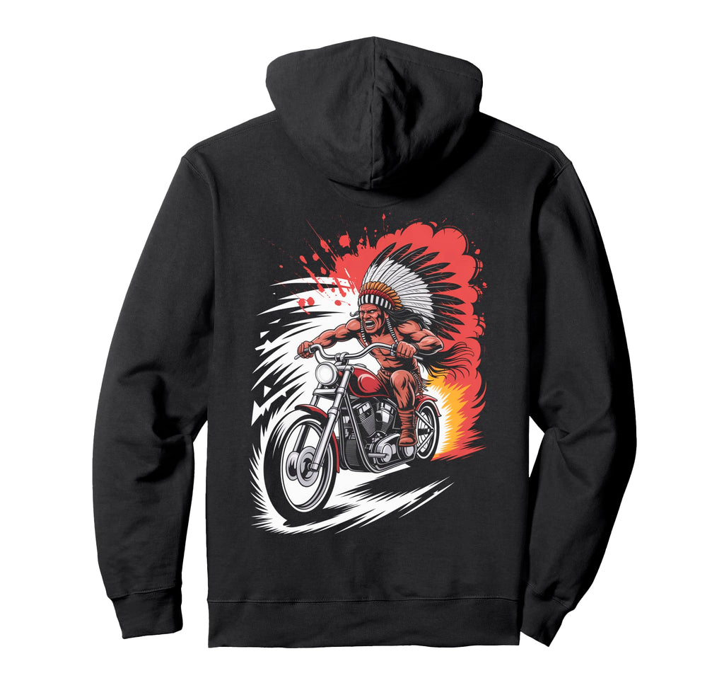 Native American Riding Biker Hoodie - Casual Everyday Wear for Adults - T-Shirt, Sweatshirt, Hoodie