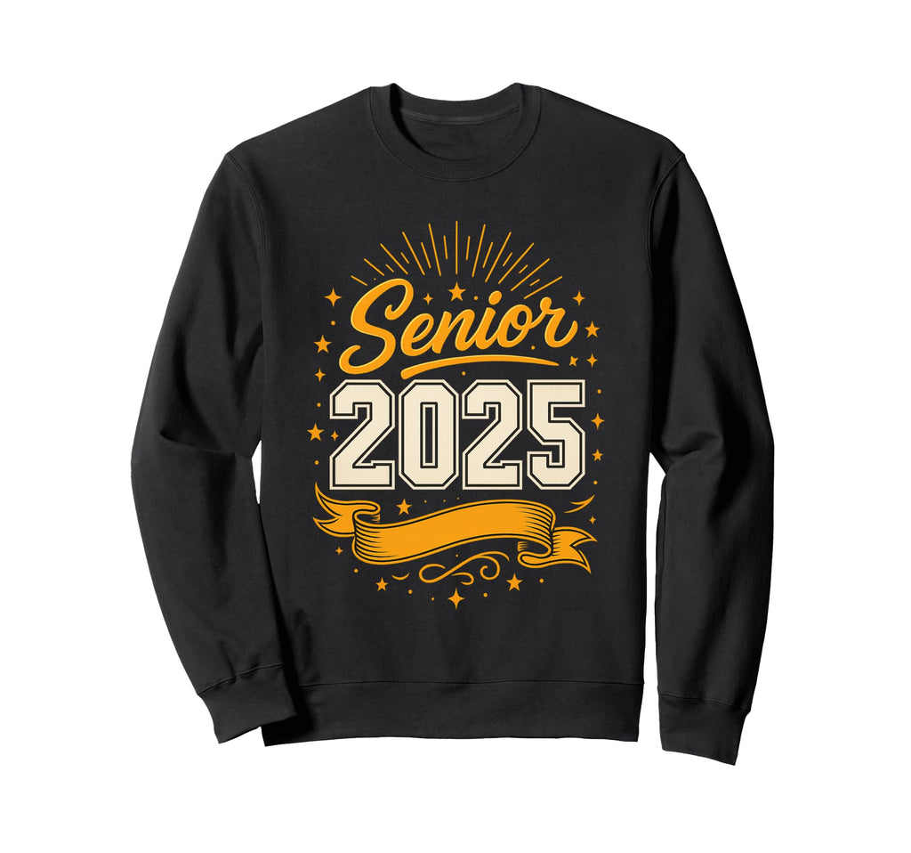Senior 2025 Graduation Typography Sweatshirt - Minimalist Print Unisex - T-Shirt, Sweatshirt, Hoodie