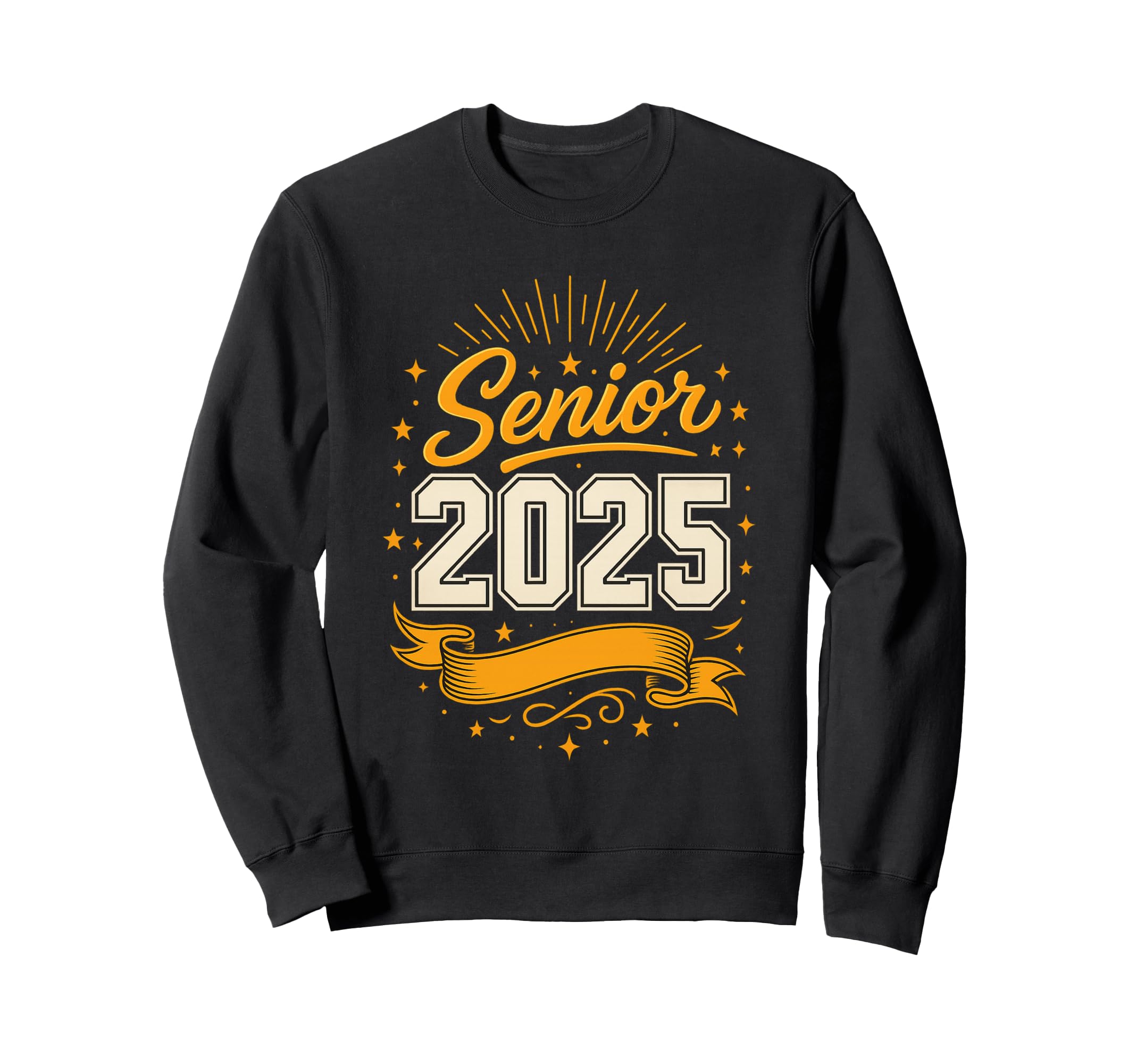 Senior 2025 Graduation Typography Sweatshirt - Minimalist Print Unisex - T-Shirt, Sweatshirt, Hoodie