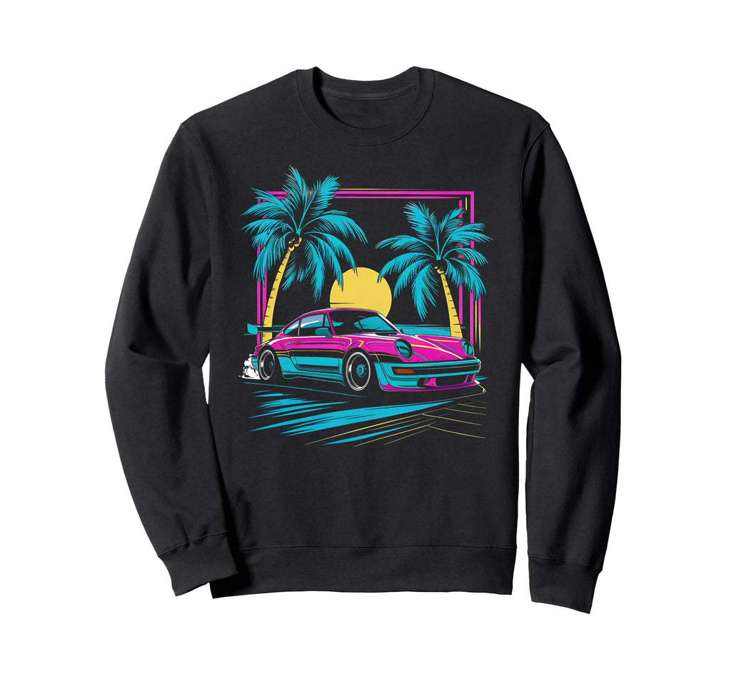 Synthwave Supercar Retrowave 80S Sweatshirt - Custom Art Print for Adults - T-Shirt, Sweatshirt, Hoodie