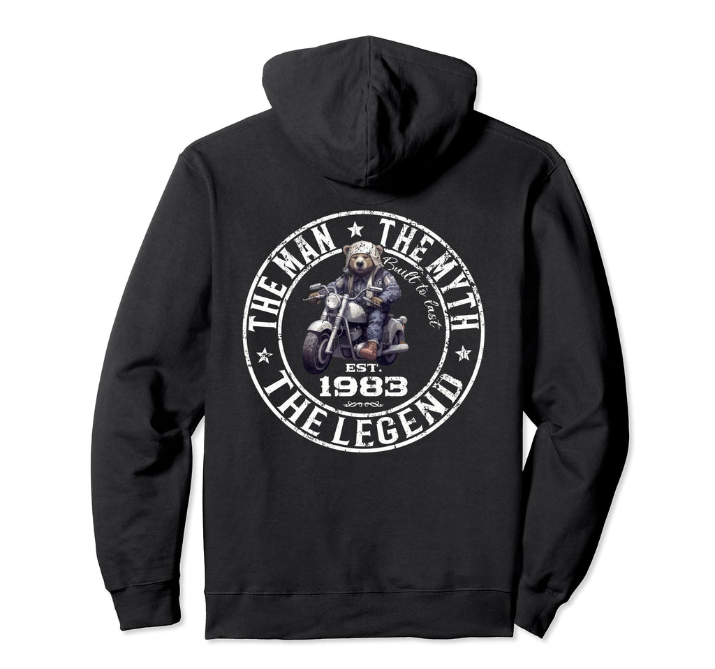 41St Birthday Motorcycle Motorcyclist Hoodie - Unique Graphic for Adults - T-Shirt, Sweatshirt, Hoodie