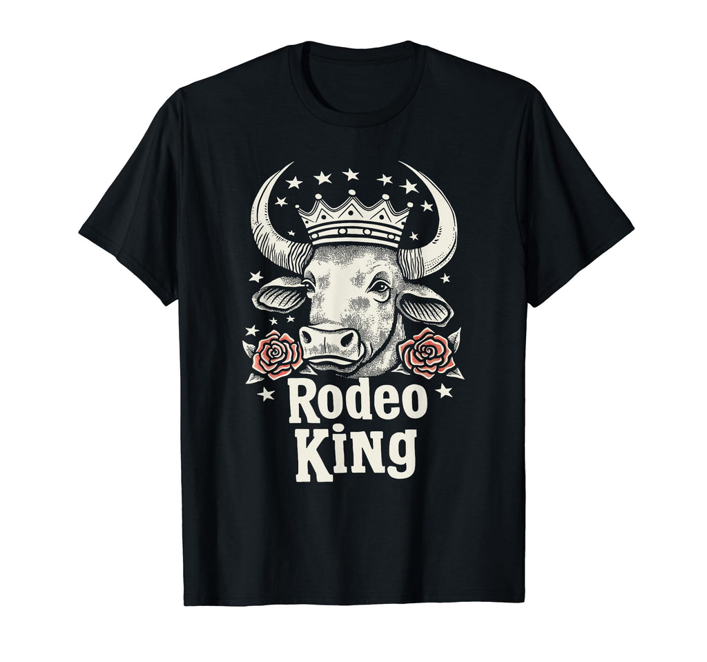 Rodeo King Wild West Mens Cowboy Bull T-Shirt - Novelty Apparel Unisex - T-Shirt, Sweatshirt, Hoodie